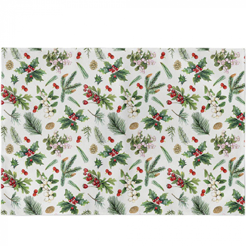 winter greenery placemat